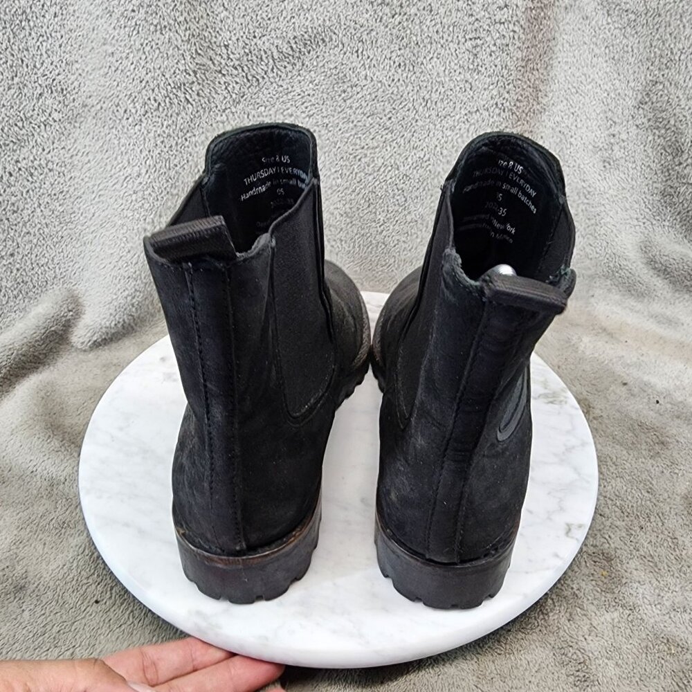 Thursday Shoes Womens Size 8 Everyday Black Leather Ankle Boots *Read* - Picture 6 of 13